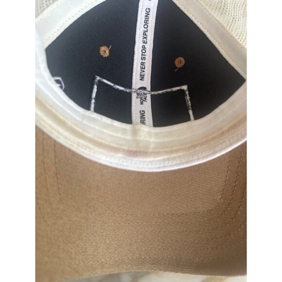 The North Face Brown & White Mesh Trucker Hat Snapback Fine Alpine Equipment - Picture 5 of 6